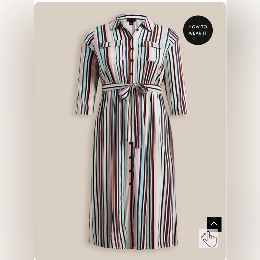 Torrid | Midi Stretch Challis Button Front Shirt … - image 1